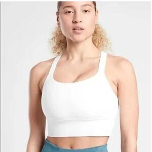 Athleta‎ Warrior Longline Bra White, D-DD+